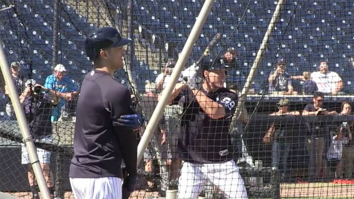 Watch: Giancarlo Stanton, Aaron Judge Take Batting Practice Together For First Time Watch: Giancarlo Stanton, Aaron Judge Take Batting Practice Together For First Time