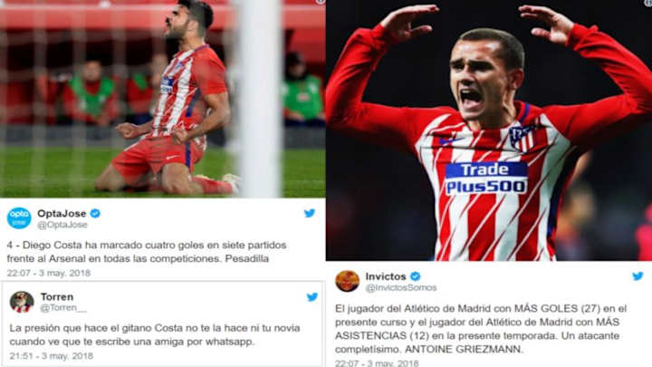 Los mejores 'tweets' de la victoria del Atlético ante el Arsenal en el Wanda Metropolitano (1-0)