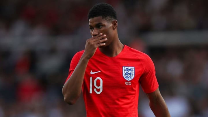 Marcus Rashford Sits Out England's First Training Session in Russia Due to Knee Injury