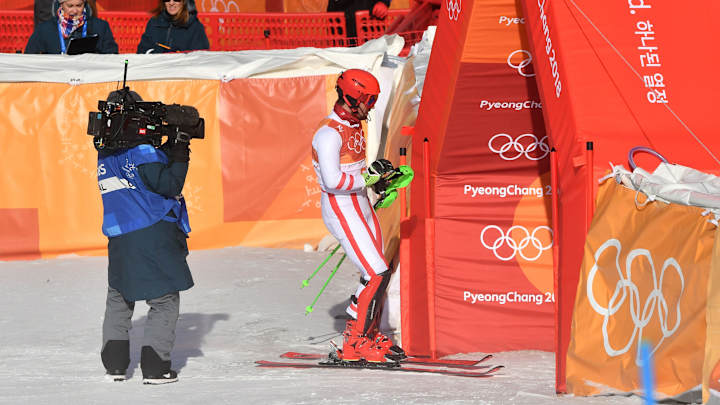 Austrian Marcel Hirscher Disqualified From Men’s Slalom in Bid for Third Gold Medal of 2018