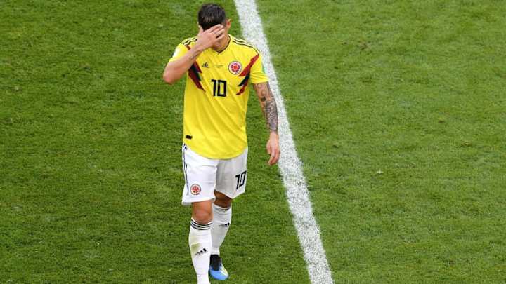James Rodríguez Forced Off With Injury Just 30 Minutes Into Colombia's Crucial World Cup Decider James Rodríguez Forced Off With Injury Just 30 Minutes Into Colombia's Crucial World Cup Decider