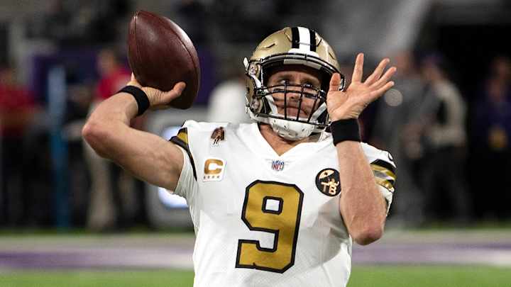 Watch: Drew Brees Throws First Interception of Season in Week 8 vs. Vikings Watch: Drew Brees Throws First Interception of Season in Week 8 vs. Vikings