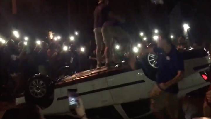 Watch: Kentucky Fans Celebrate First Win Over Florida Since 1986 by Flipping Car