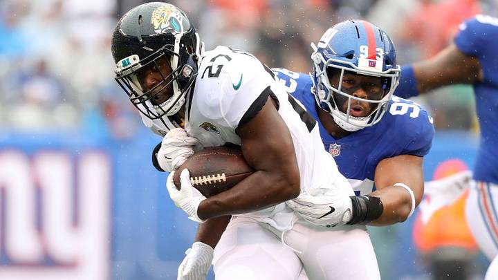 Jaguars RB Leonard Fournette Out for Remainder of Game vs. Giants With Hamstring Injury