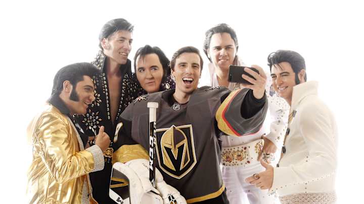 Viva Las Vegas! Outtakes of Marc-Andre Fleury ... and some Elvis impersonators