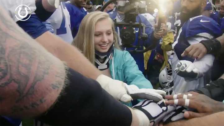 Watch: Colts Host Noblesville West Middle School Shooting Survivor At Training Camp Watch: Colts Host Noblesville West Middle School Shooting Survivor At Training Camp