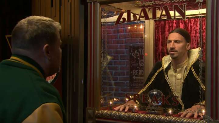 WATCH: Zlatan Becomes Zoltar the Fortune Teller on James Corden's Late Late Show WATCH: Zlatan Becomes Zoltar the Fortune Teller on James Corden's Late Late Show
