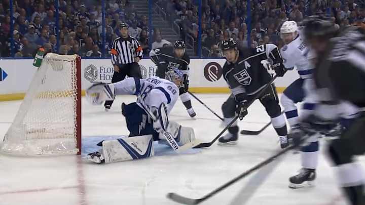 Watch: Lightning Goalie Andrei Vasilevskiy Makes Bananas Behind-the-Back Save Watch: Lightning Goalie Andrei Vasilevskiy Makes Bananas Behind-the-Back Save