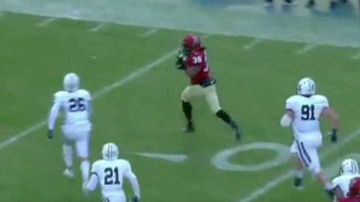 Harvard Touchdown Reversed After RB Devin Darrington Taunts Yale Defender Harvard Touchdown Reversed After RB Devin Darrington Taunts Yale Defender