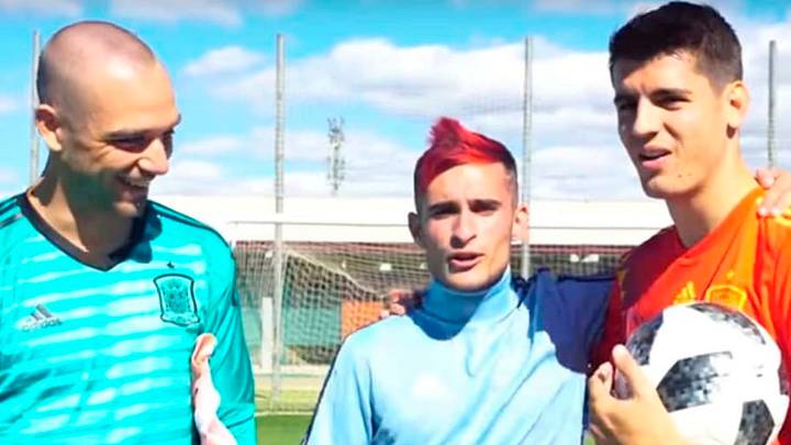 VIRAL | Morata tuvo problemas para definir luego de una gran jugada con un youtuber