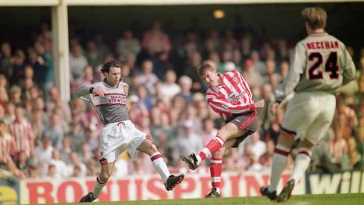 Gary Neville Reveals Why Man Utd Ditched Grey Kit at Half Time During 1996 Defeat to Southampton Gary Neville Reveals Why Man Utd Ditched Grey Kit at Half Time During 1996 Defeat to Southampton