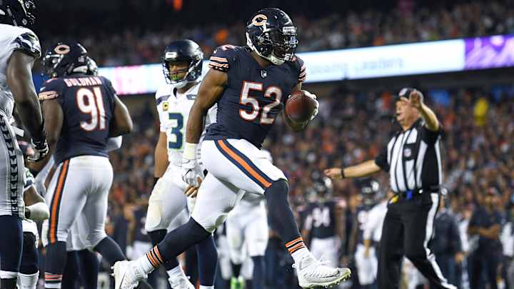 Khalil Mack Inactive vs. Bills with Ankle Injury, to Miss Second Straight Week