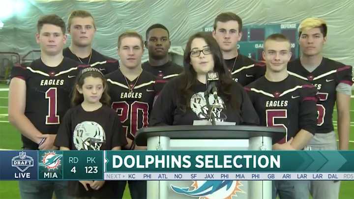 Marjory Stoneman Douglas Football Team Members, Family of Aaron Feis Announce NFL Draft Picks Marjory Stoneman Douglas Football Team Members, Family of Aaron Feis Announce NFL Draft Picks