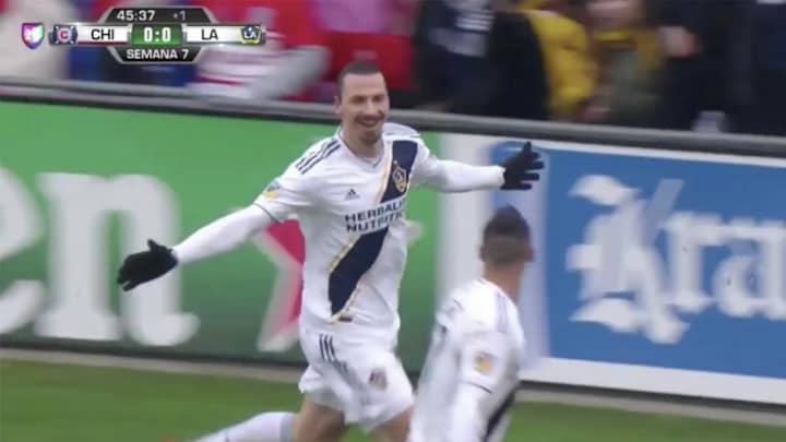 Watch: Zlatan Ibrahimovic Scores for LA Galaxy Against Chicago in First Start
