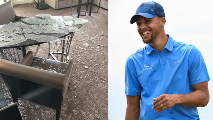 Stephen Curry Trashed His Hotel Room Playing Golf Inside