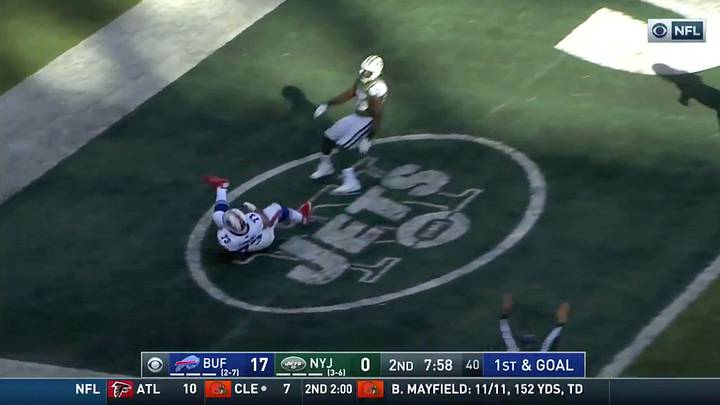 Watch: Bills LT Dion Dawkins Catches Touchdown vs. Jets