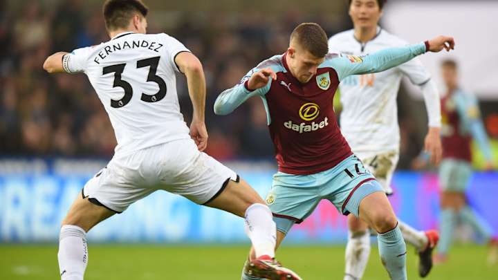 Swansea City Captain Federico Fernandez Shows His Delight as the Swans Win in 'Duel' Against Burnley