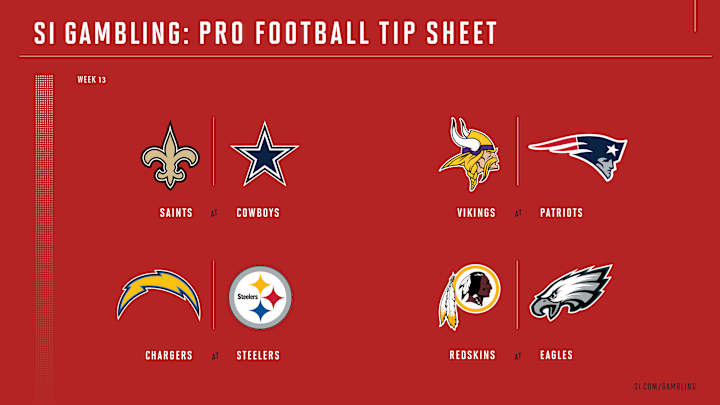 Weekly Tip Sheet: The Complete Printable Betting Guide to NFL Week 13 Games Weekly Tip Sheet: The Complete Printable Betting Guide to NFL Week 13 Games