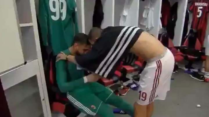 Bonucci Comforts Distraught Donnarumma After Abuse From AC Milan Fans Bonucci Comforts Distraught Donnarumma After Abuse From AC Milan Fans