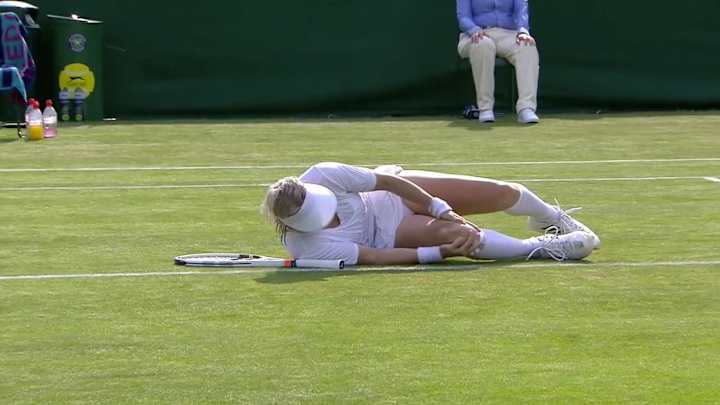 Knee injury leaves Bethanie Mattek-Sands screaming on the ground at Wimbledon