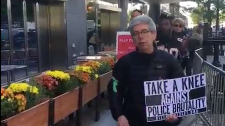 Watch: Protesters Gather Outside NFL Meeting, Chant 'Take A Knee Against White Supremacy'