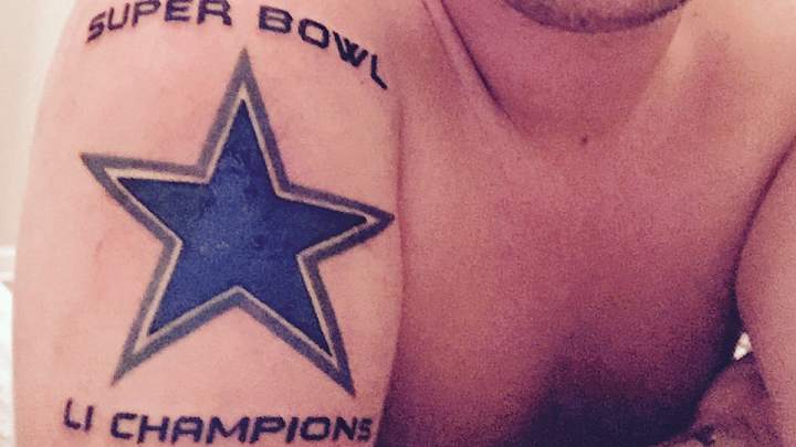 Cowboys fan tries to salvage his dumb ‘Super Bowl champions’ tattoo
