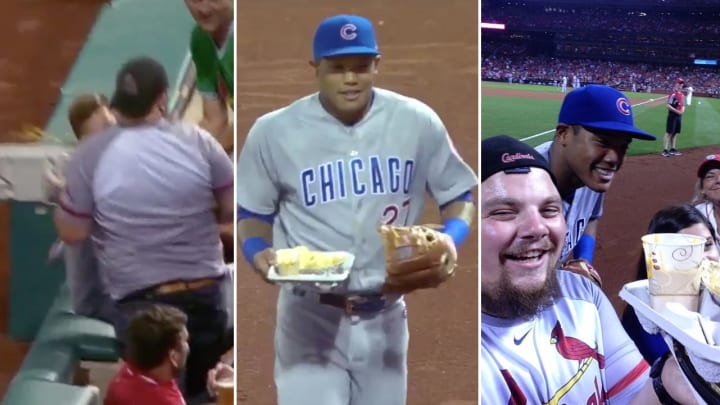 Video: Addison Russell Destroys Cardinals Fan’s Nachos, Brings Him New Ones Video: Addison Russell Destroys Cardinals Fan’s Nachos, Brings Him New Ones