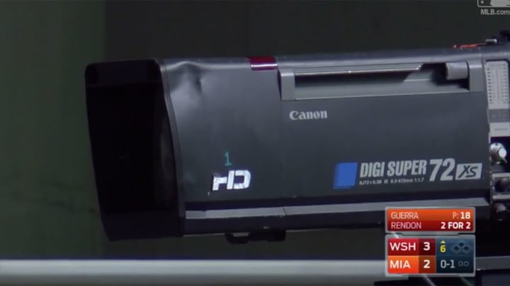 Giancarlo Stanton Broke a TV Camera at Marlins Park With His 53rd Home Run