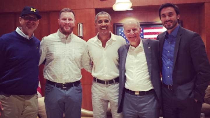 Jim Harbaugh to ask Barack and Michelle Obama to serve as honorary Michigan captains Jim Harbaugh to ask Barack and Michelle Obama to serve as honorary Michigan captains