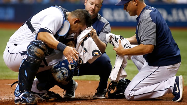 Rays Catcher Wilson Ramos Needs Six Staples to Close Cut from Broken Bat