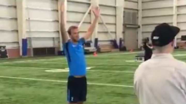 VIDEO: Harry Kane Shows Off his Unbelievable Range After Nailing 50-Yard NFL Field Goal