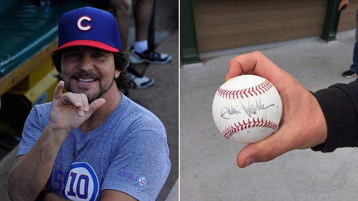Eddie Vedder Signed a Fan's Ball From a Wrigleyville Bar... Across the Street