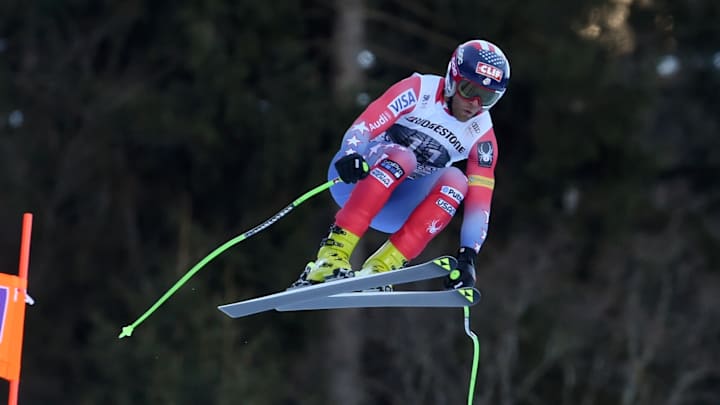 Ganong wins downhill race overshadowed by crashes, injuries