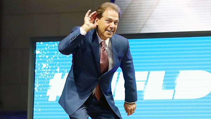 Which schools won the NFL draft's first round?