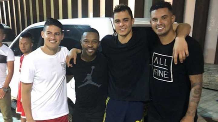 CRACKS | Los colombianos de Monterrey echaron 'cascarita' con James Rodríguez y Gio Moreno