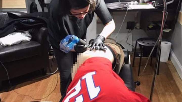 It took five Super Bowls for this Patriots fan to get Tom Brady’s face tattooed on his ass
