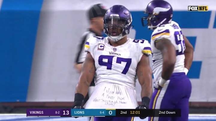 Everson Griffen Needs Your Help to Name His Newborn Son