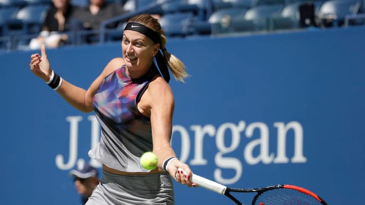 The Latest: 2-time Wimbledon champ Kvitova in Open's 4th Rd