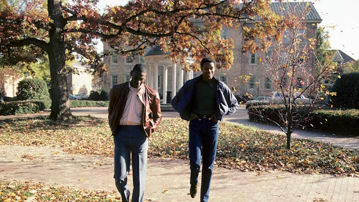 North Carolina Stars Sam Perkins and Michael Jordan in 1983