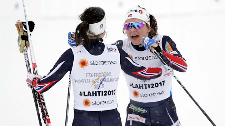 Norway wins women's team cross-country sprint at worlds