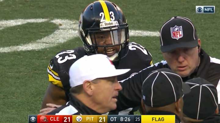 Steelers safety Mike Mitchell pleaded with referees and you could hear every word