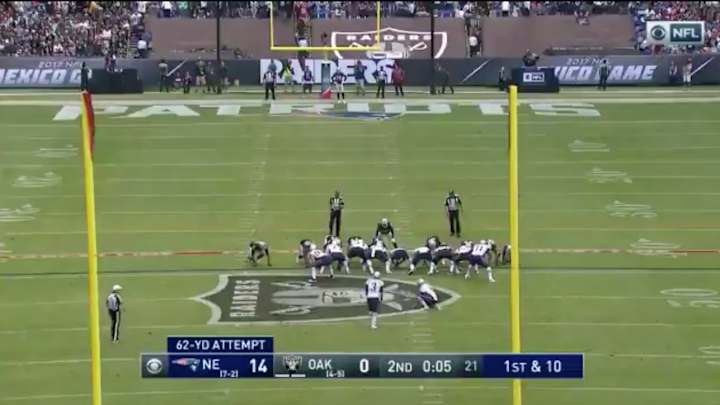 Watch: Stephen Gostkowski Makes 62-Yard Field Goal In Mexico City's High Altitude