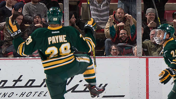 WATCH: Northern Michigan's Robbie Payne Scores From the Seat of His Pants