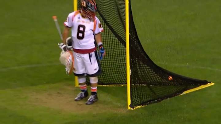 Video: Lacrosse goalie catches his counterpart napping and scores full-field goal Video: Lacrosse goalie catches his counterpart napping and scores full-field goal