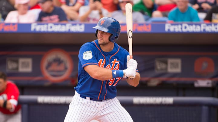 Tim Tebow warmed up in the wrong on-deck circle: ‘I found out you don’t do that’