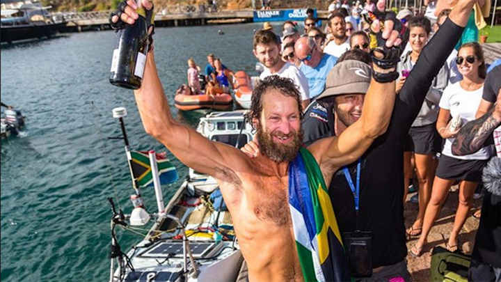 A human man just paddleboarded across the Atlantic Ocean alone A human man just paddleboarded across the Atlantic Ocean alone