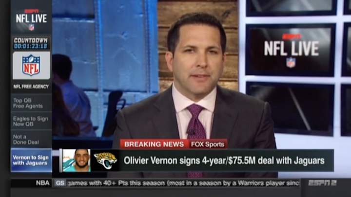 Adam Schefter Explains Getting Duped By Fake Olivier Vernon Signing Tweet Last Year
