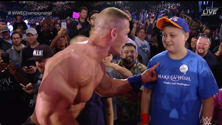 John Cena wins WWE Championship, celebrates with Make-A-Wish kid