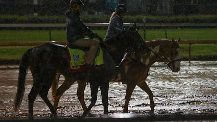 The Latest: Kentucky Derby bugler playing with hurt leg The Latest: Kentucky Derby bugler playing with hurt leg