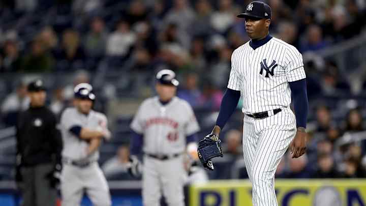 Yankees place Aroldis Chapman on 10-day disabled list with shoulder inflammation